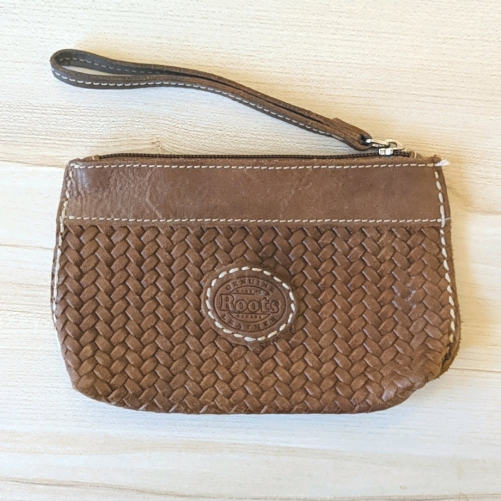 Roots Leather wristlet